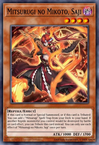 Mitsurugi no Mikoto, Saji