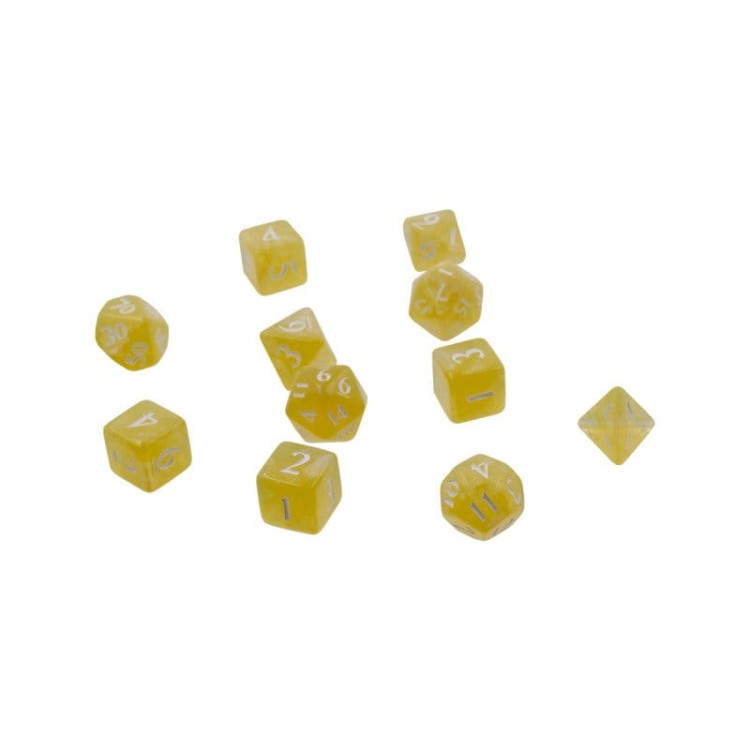 Ultra PRO – Eclipse Dice Set: Lemon Yellow (11 kości) Zestaw Eclipse 11 Dice Set - zarc.pl