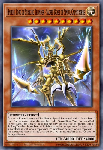 Calamity of the Sacred Beasts - Hamon, Lord of Striking Thunder CORI (Super Rare)