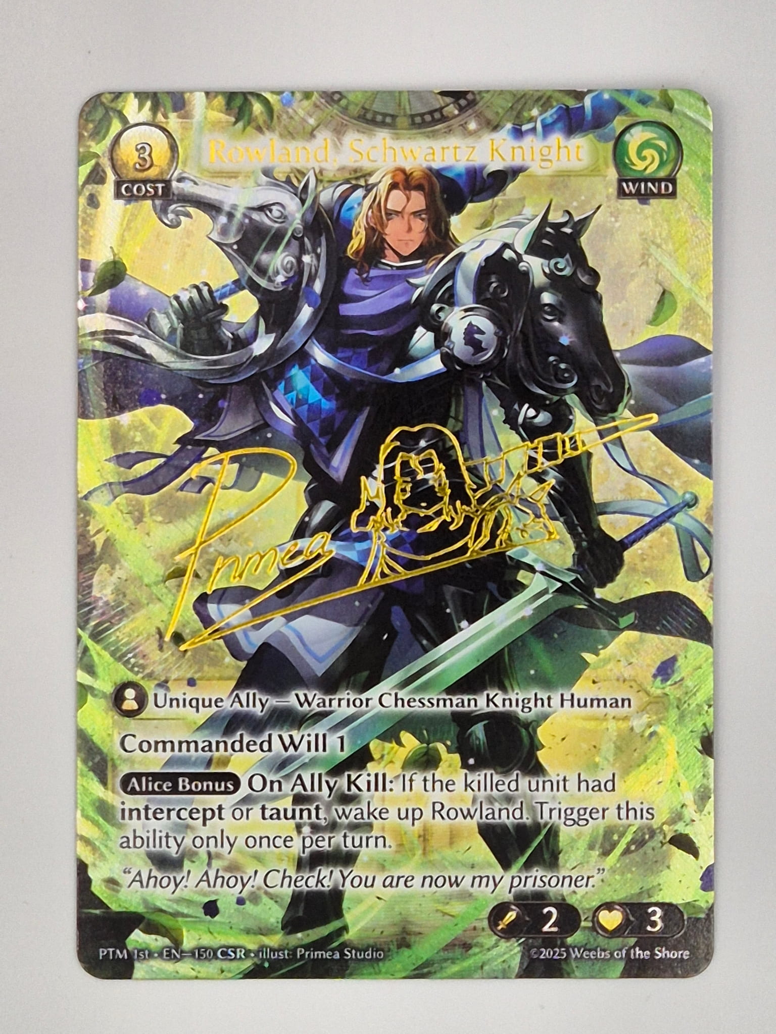 Rowland, Schwartz Knight PTM 1st(CSR) FOIL – TCG Trading Card